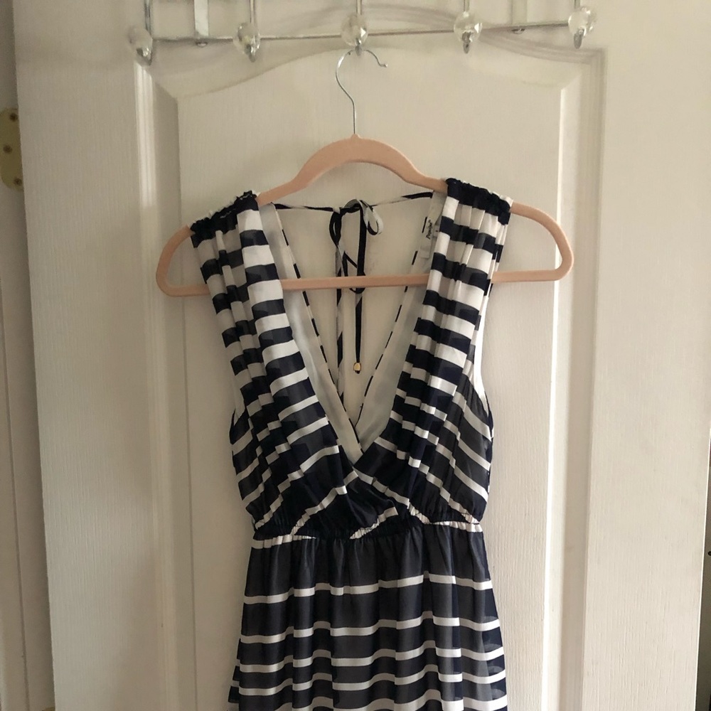 Navy Striped Dress